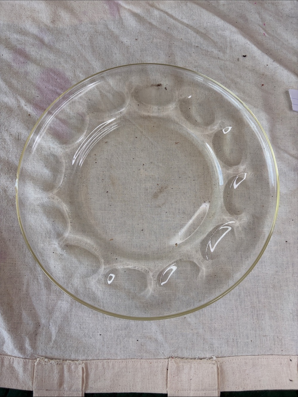 Clear Glass Deviled Egg Platter